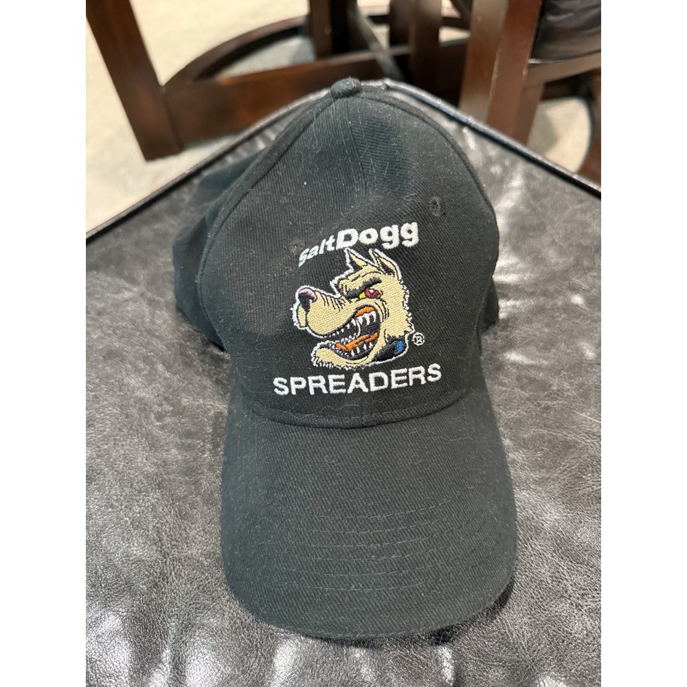 SaltDogg Spreaders Black Embroidered Mascot Logo Adjustable Cotton Baseball Hat